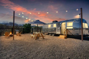 Vintage Airstream near the Catalina Mountains residence